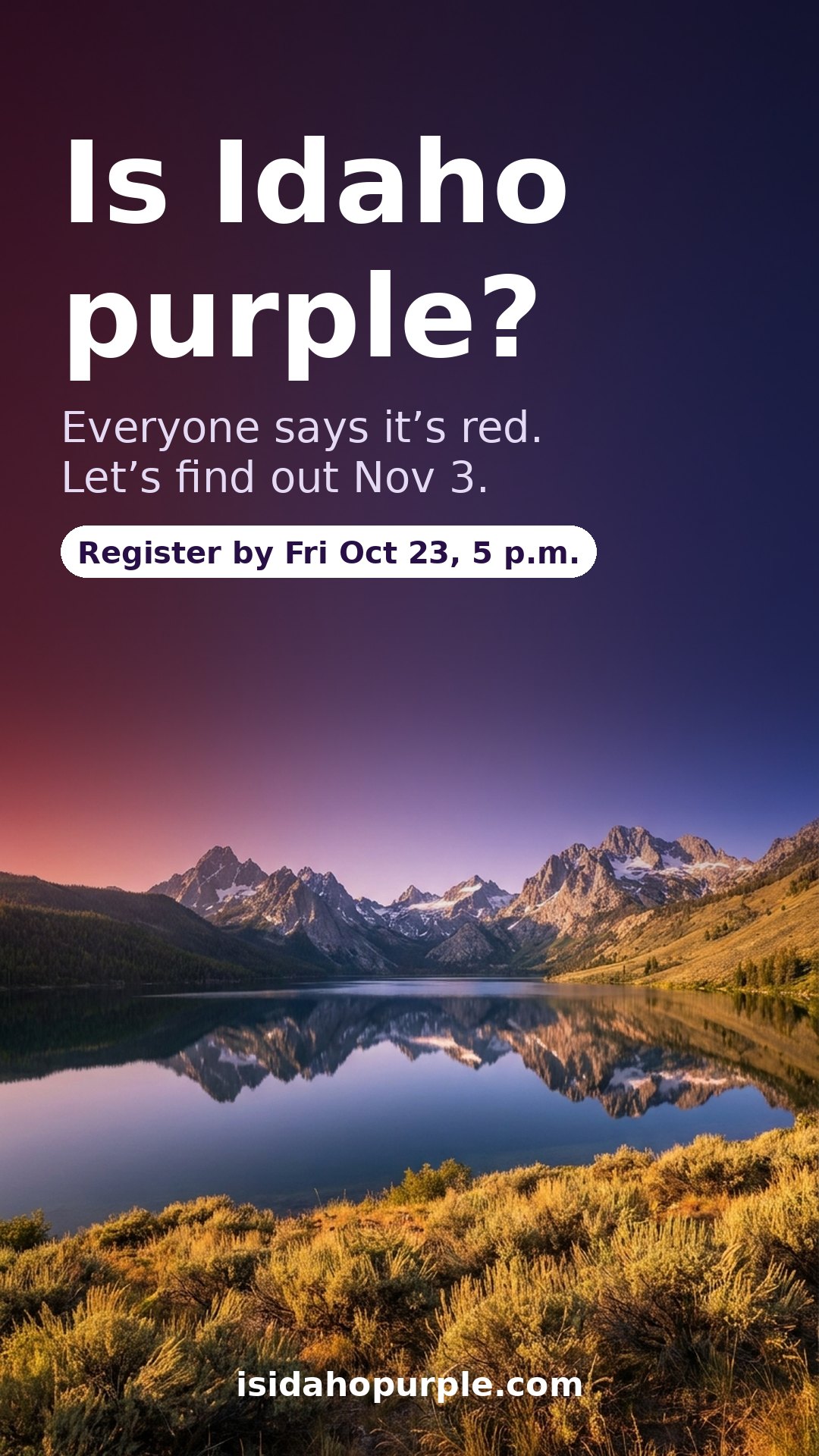 Is Idaho purple?